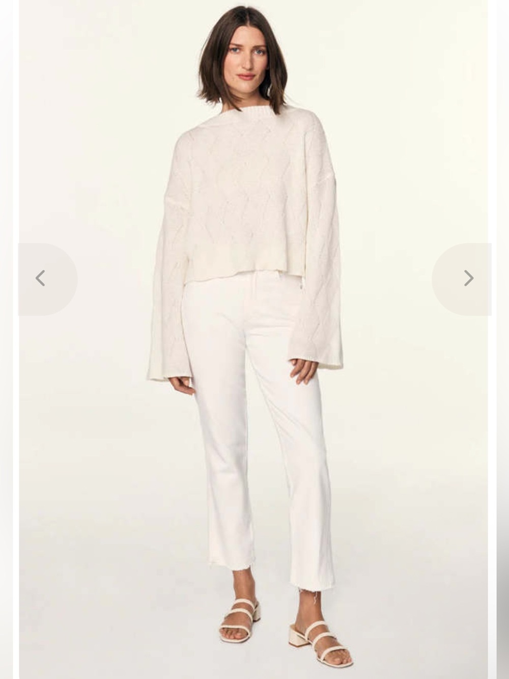AMO Chloe Crop on White Sand NWOT 25